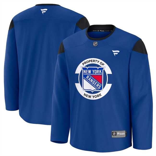 Mens New York Rangers Royal 2024-25 Team Practice Stitched Hockey Jersey Dzhi